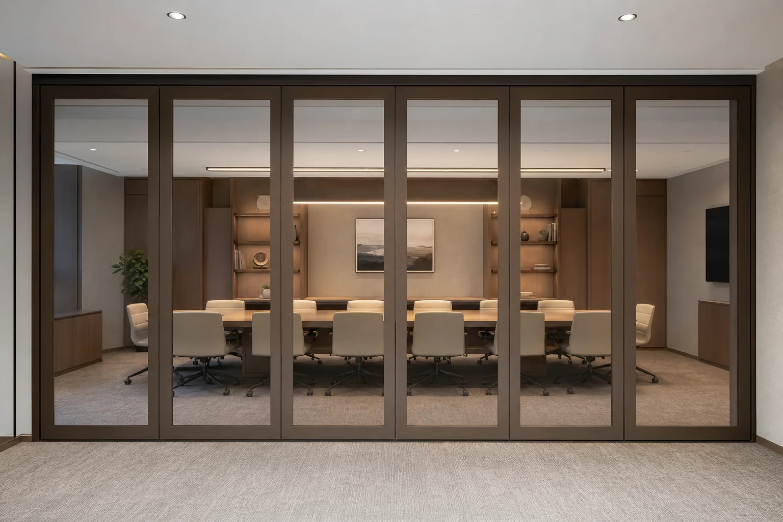 Change Control Before Movable Glass Wall Fabrication — alternative interior application explanatory EBUNGE movable glass wall concept